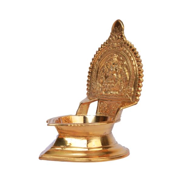 Kamatchi Vilakku - 7 Inches | Brass Kamakshi Deepam/ Lamp for Pooja/ 590 Gms