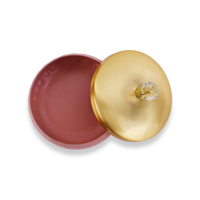 Kumkum Box - 2.75 x 4 Inches | Kumkum Bharani/ Sindoor Pot/ Bowl With Lid for Storage Purpose - Sindoor Box