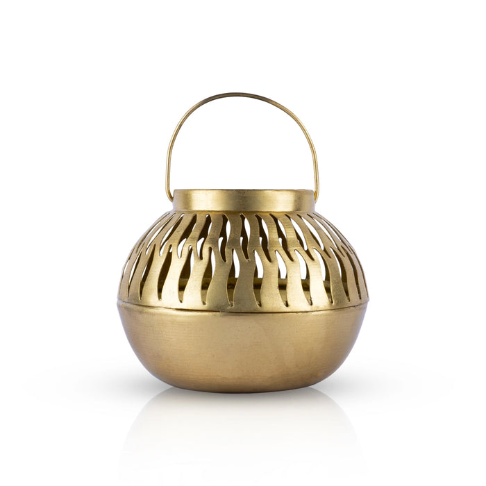 Tealight Candle Holder With Handle - 3.5 x 4 Inches | T Light Holder/ Candle Light Holder for Home Decoration - Table Stand Accessories