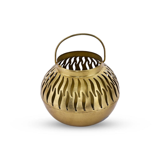 Tealight Candle Holder With Handle - 3.5 x 4 Inches | T Light Holder/ Candle Light Holder for Home Decoration - Table Stand Accessories