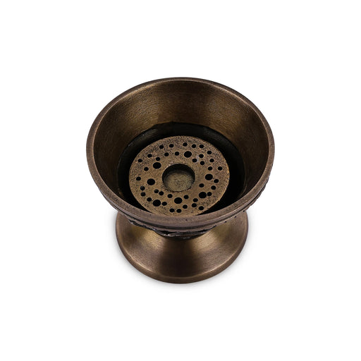 Sambrani Burner With Base - 6.5 x 3.75 Inches | Annam Design Lid Dhoop Dhani/ Dhoopakal for Pooja - Sambrani Stand