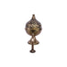 Sambrani Burner With Base - 7.5 x 6.5 Inches | Flower Design Lid Dhoop Dhani/ Dhoopakal With Handle for Pooja - Sambrani Stand