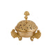 Brass Dhoop Stand With Leg - 6 X 4.5 Inches | Sambrani Stand With Lid/ Peacock Handle Dhoopakal For Pooja - Sambrani Stand
