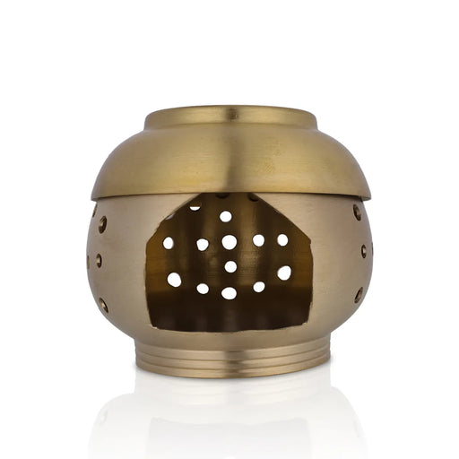 Camphor Diffuser Oil Burner - 3.5 X 3.25 Inches | Brass Mat Polish Aroma Diffuser/ Oil Diffuser For Fragrance - Room Freshener