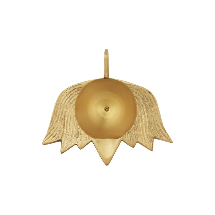 Lotus Shape Lamp With Base - 2 x 3.5 Inches | Vilakku/ Deepam/ Decorative Showpiece for Home & Pooja - Decorative Lamp