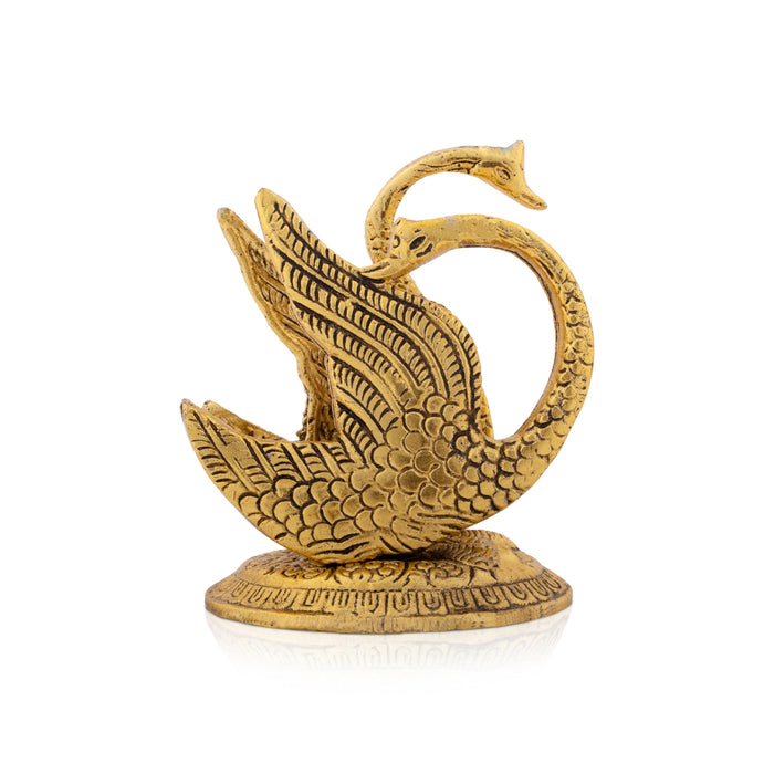 Swan Statue - 4 x 3 Inches | Aluminium Swan Sculpture/ Swan Idol for Home Decor