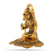 Shiva Statue - 4.5 x 4.5 Inches | Gold Polish Shiv Murti/ Aluminium Shivan Idol for Pooja/ 220 Gms Approx - Gold Polish Murties
