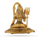 Shiva Statue - 4.5 x 4.5 Inches | Gold Polish Shiv Murti/ Aluminium Shivan Idol for Pooja/ 220 Gms Approx - Gold Polish Murties
