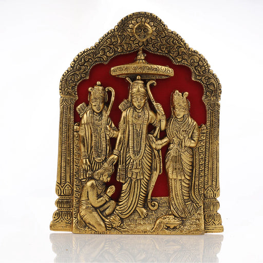 Ram Darbar Statue - 9 x 7 Inches | Aluminium Material/ Ram Darbar Wall Hanging for Home/ 480 Gms Approx - Wall Hanging