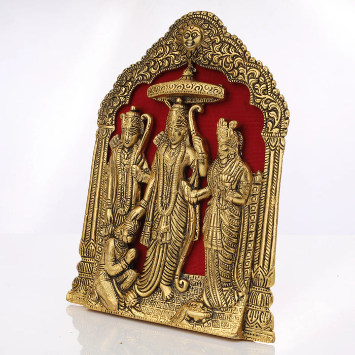 Ram Darbar Statue - 9 x 7 Inches | Aluminium Material/ Ram Darbar Wall Hanging for Home/ 480 Gms Approx - Wall Hanging