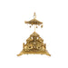 Simhasan Chatri - 8 x 5 Inches | Aluminium Chowki/ Gold Polish Bajot for Pooja/ 310 Gms Approx - Pooja Aasan & Bajot & Pooja Mat