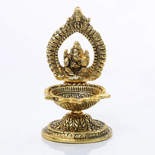 Star Deep - 9 x 6 Inches | Aluminium Diya/ Ganesha Lamp/ Vilakku for Pooja/ 110 Gms Approx - Deity Lamps