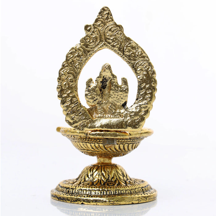Star Deep - 9 x 6 Inches | Aluminium Diya/ Ganesha Lamp/ Vilakku for Pooja/ 110 Gms Approx - Deity Lamps