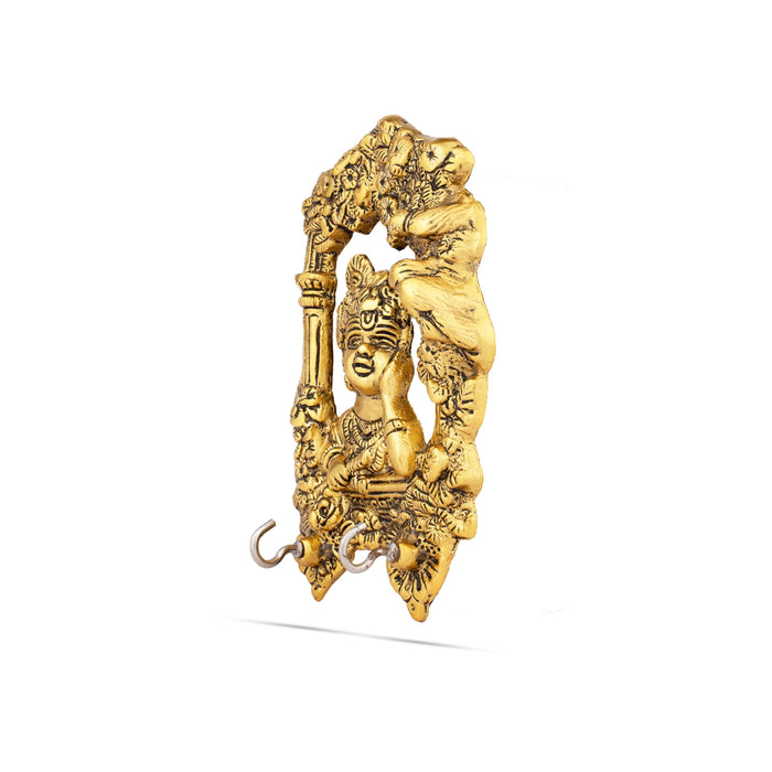 Laddu Gopal Murti Wall Hanging - 5 Inches | Aluminium Kanha Ji Murti Wall Hanger for Home/ 160 Gms Approx - Wall Hanging