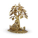 Buddha Statue Sitting Under Tree - 9 x 14 Inches | Aluminium Statue/ Gold Polish Buddha Murti for Home/ 3.140 Kgs - Gold Polish Murties