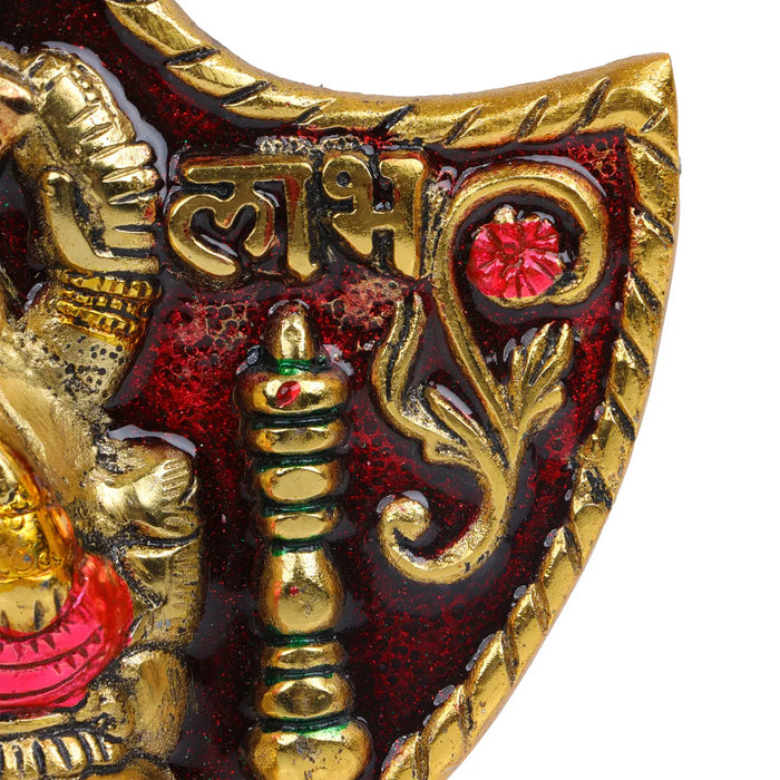 Ganesh Murti - 8.5 Inches | Aluminium Vinayagar Statue/ Ganesha Idol Wall Hanging for Pooja/ 515 Gms Approx - Wall Hanging