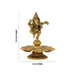 5 Face Deep With Dancing Ganesh - 5.5 x 4 Inches | Metal Vilakku/ Gold Polish Lamp With Base for Home - 5 Faced lamp