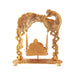 Jhula - 9 x 9 Inches | Peacock Design Jhoola/ Aluminium Material/ Laddu Gopal Jhula/ Krishna Jhula for Deity - Jhulas & Unjal Items