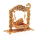 Jhula - 10 x 11 Inches | Peacock Design Jhoola/ Aluminium Material/ Laddu Gopal Jhula/ Krishna Jhula for Deity - Jhulas & Unjal Items