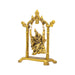 Radha Krishna Jhula - 7.5 x 5.5 Inches | Gold Polish Radha Krishna Jhoola/ Radha Krishna With Jhula for Pooja/ 245 Gms - Gold Polish Murties