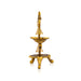 Metal Deepam With Leg - 7 x 7.5 Inches | Parrot Design Lamp With Bell/ Gold Polish Vilakku for Home - Decorative Lamp