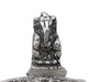 Ganesh Murti & Leaf Design Agarbathi Stand - 0.5 x 4 Inches | Metal & Silver Polish Incense Holder for Sticks - Agarbathi Stand