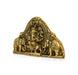 Ganesh Murti With Elephant Wall Hanging - 4.5 x 7 Inches | Aluminium & Gold Polish Wall Hanger for Home & Pooja - Wall Hanging