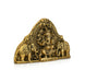 Ganesh Murti With Elephant Wall Hanging - 4.5 x 7 Inches | Aluminium & Gold Polish Wall Hanger for Home & Pooja - Wall Hanging