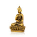 Buddha Statue Sitting On Flower Base - 5 x 3.5 Inches | Aluminium Buddha Murti/ Gold Polish Buddha Idol for Home - Gold Polish Murties