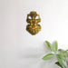 Yali Face Wall Hanging - 6 x 4 Inches | Aluminium Yali Face/ Gold Polish Wall Hanger for Home/ 155 Gms Approx - Wall Hanging