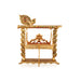 Jhula - 13 x 13 Inches | Flute Design Palana/ Aluminium Jhoola for Deity/ 1.050 Kgs Approx - Jhulas & Unjal Items