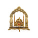 Jhula - 9 x 8 Inches | Gold Polish Palana/ Aluminium Jhoola for Deity/ 520 Gms Approx - Jhulas & Unjal Items
