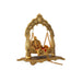 Jhula - 9 x 8 Inches | Gold Polish Palana/ Aluminium Jhoola for Deity/ 520 Gms Approx - Jhulas & Unjal Items
