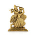Dancing Radha Krishna Murti With Base - 6 x 4.5 Inches | Metal & Gold Polish Radha Krishna Idol Statue for Home - Gold Polish Murties
