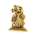 Dancing Radha Krishna Murti With Base - 6 x 4.5 Inches | Metal & Gold Polish Radha Krishna Idol Statue for Home - Gold Polish Murties
