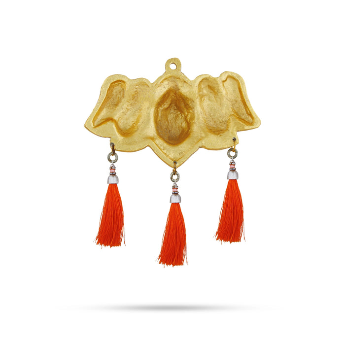 Panchmukhi Hanuman Murti Wall Hanging - 3.5 x 6.5 Inches | Metal & Gold Polish Anjaneya Face Wall Hanger for Home - Wall Hanging