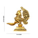 Swan Holding With Deepam - 5.5 x 5 Inches | Aluminium Lamp/ Gold Polish Vilakku for Pooja - Decorative Lamp