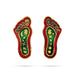 Padham Pair - 4.25 x 2 Inches | Metal Charan Paduka/ Gold Polish Paduka for Pooja - Pooja Box & Paduka