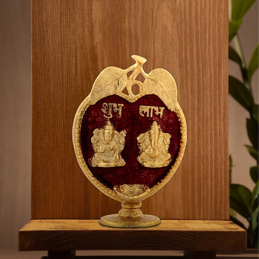 Shubh Labh Diya - 8 x 5.5 Inches | Aluminium Deep/ Shubh Labh Lamp for Home - Table Stand Accessories