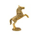 Jumping Horse Statue - 9.5 x 7 Inches | Gold Polish Horse Figurine/ Aluminium Horse Sculpture for Home/ 600 Gms Approx - Table Stand Accessories