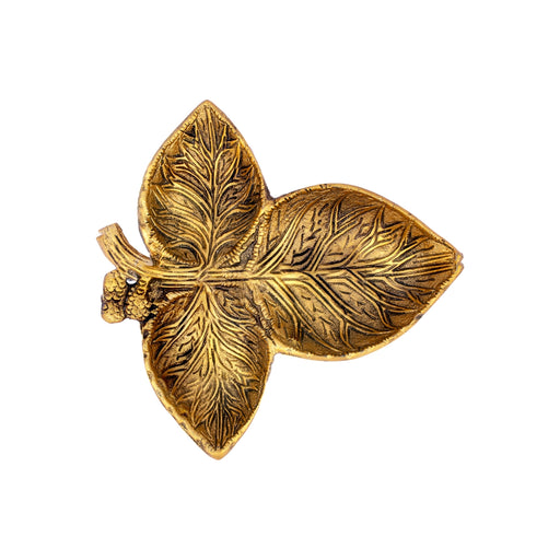 Decorative Grapes Leaf - 6.5 x 6 Inches | Aluminium Grapes Leaf for Home - Table Stand Accessories