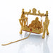 Jhula - 6 x 5.5 Inches | Parrot Design Jhoola/ Laddu Gopal Jhula/ Aluminium Krishna Jhula for Deity - Jhulas & Unjal Items