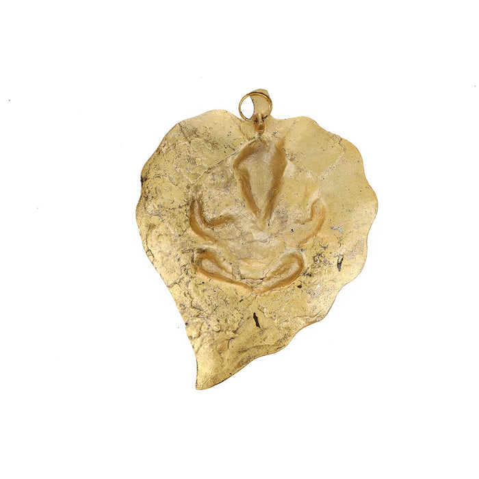 Ganesha Wall Hanging - 7.5 x 5.5 Inches | Aluminium Material/ Ganpati Wall Hanging/ Leaf Ganesha Wall Hanging for Home - Wall Hanging