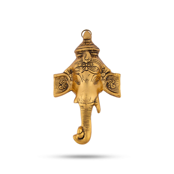 Ganesh Trunk Wall Hanger - 8 x 5 Inches | Aluminium Vinayagar Murti Wall Hanging for Home/ 200 Gms Approx