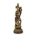 Radha Standing On Base Murti - 9 x 3 Inches | Antique Brass Idol / Radha Statue / Radha Idol for Home & Pooja - Brass Murties