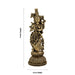 Radha Standing On Base Murti - 9 x 3 Inches | Antique Brass Idol / Radha Statue / Radha Idol for Home & Pooja - Brass Murties