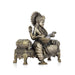 Saraswati Murti - 6 x 5.5 Inches | Saraswati Sitting On Sinhasan/ Brass Idol for Pooja/ 805 Gms Approx - Brass Murties