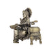 Saraswati Murti - 6 x 5.5 Inches | Saraswati Sitting On Sinhasan/ Brass Idol for Pooja/ 805 Gms Approx - Brass Murties