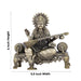 Saraswati Murti - 6 x 5.5 Inches | Saraswati Sitting On Sinhasan/ Brass Idol for Pooja/ 805 Gms Approx - Brass Murties