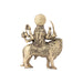 Durga Devi Statue Sitting on Lion - 4 x 3 Inches | Durga Maa Idol/ Brass Idol/ Durga Murti for Pooja/ 175 Gms Approx - Brass Murties
